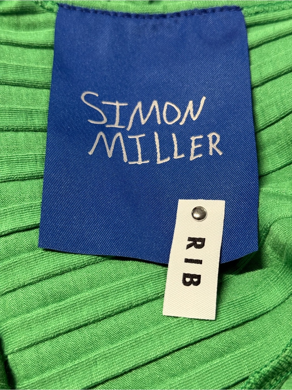 Simon Miller Green Ribbed Deep V-Neck Maxi Dress - Picture 7 of 10
